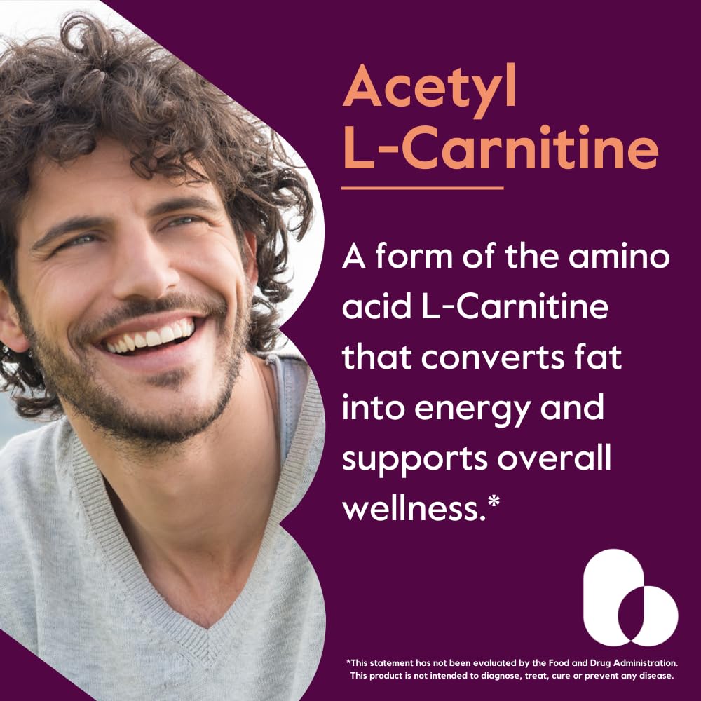 BESTVITE Acetyl L-Carnitine 500mg Capsules side view