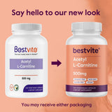 BESTVITE Acetyl L-Carnitine 500mg Capsules with healthy lifestyle items