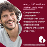 BESTVITE Acetyl L-Carnitine & Alpha Lipoic Acid capsules on a wooden surface