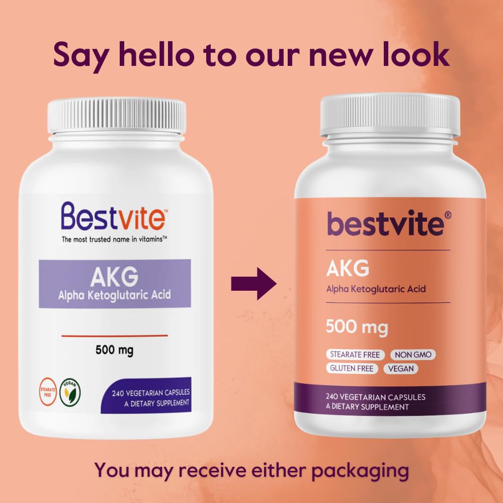 BESTVITE Alpha Ketoglutaric Acid 500mg Capsules packaging details