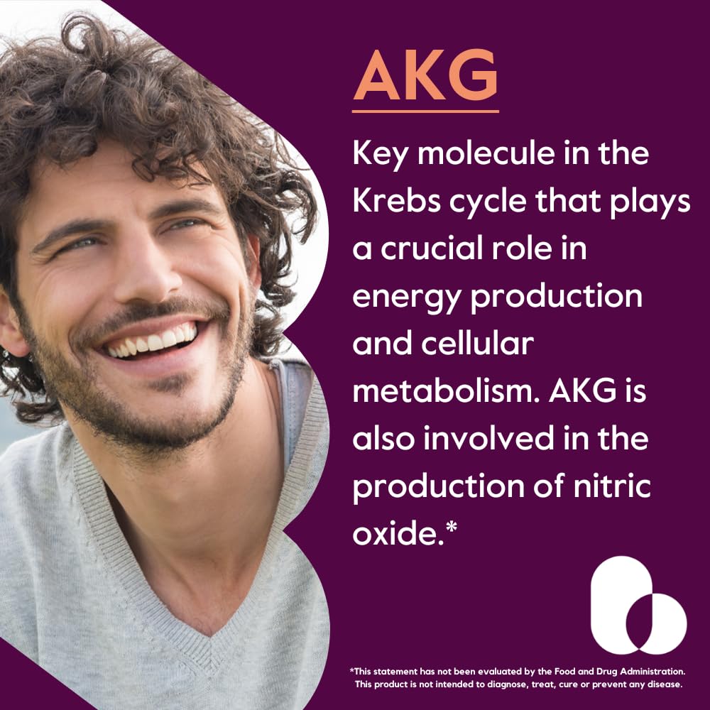 BESTVITE Alpha Ketoglutaric Acid 500mg Capsules side view