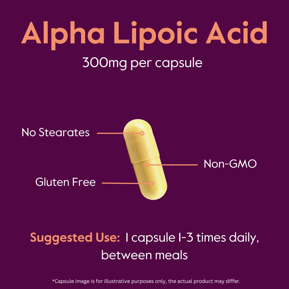 BESTVITE Alpha Lipoic Acid 300mg capsules close-up