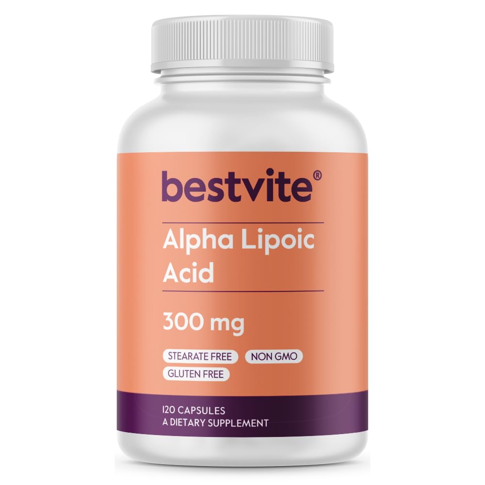 BESTVITE Alpha Lipoic Acid 300mg Capsules front view