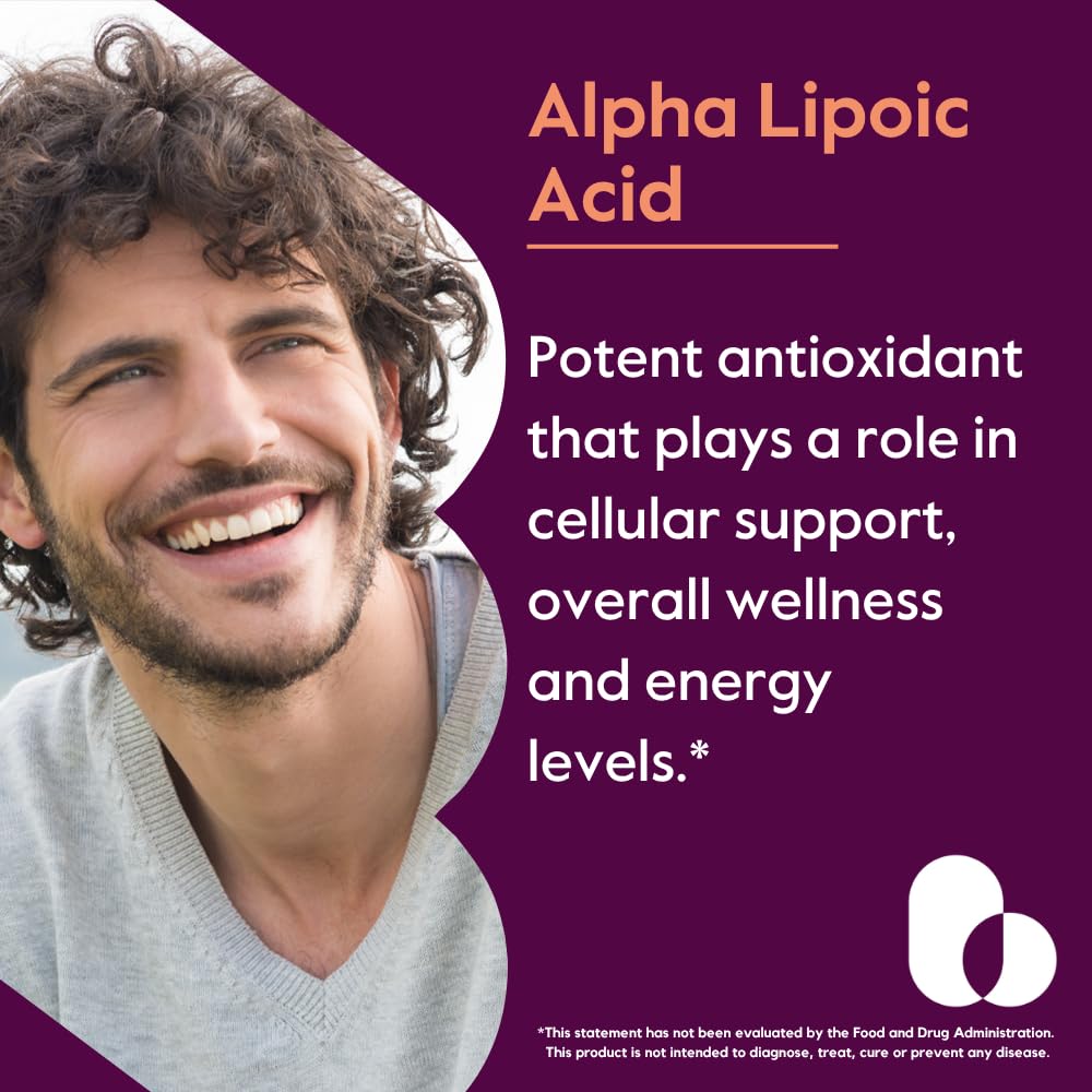 BESTVITE Alpha Lipoic Acid 300mg capsules side view