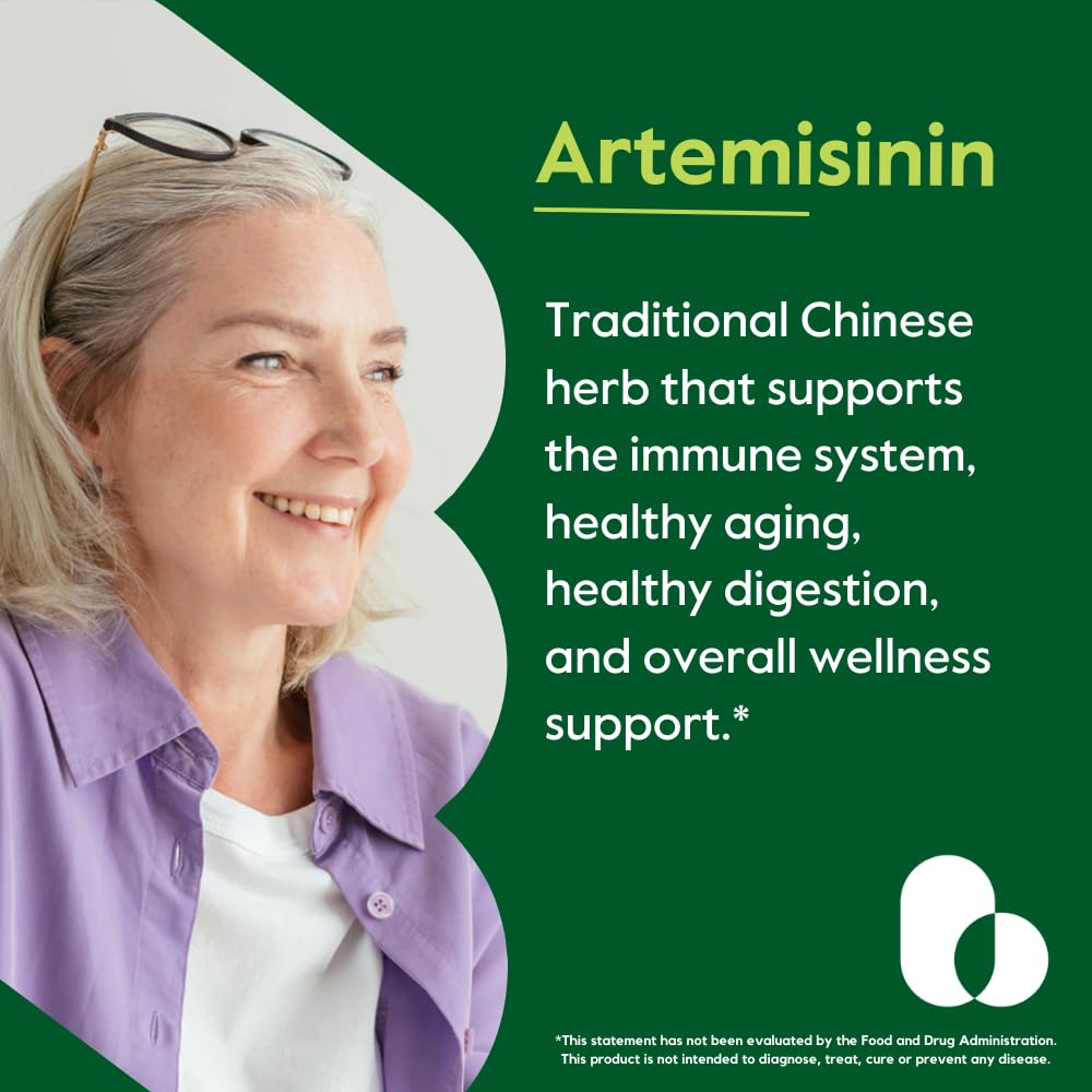BESTVITE Artemisinin 500mg Vegan Capsules bottle side view