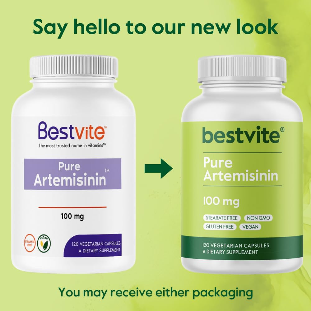 BESTVITE Artemisinin Herbal Supplement 100mg bottle with capsules