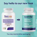 BESTVITE Ascorbyl Palmitate Vitamin C 500mg capsules bottle with label