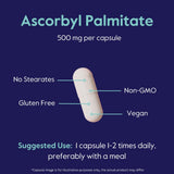 BESTVITE Ascorbyl Palmitate Vitamin C 500mg capsules in a lifestyle setting