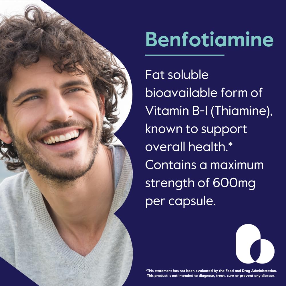 BESTVITE Benfotiamine 600mg capsules side view