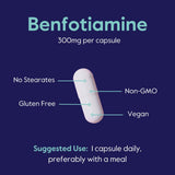 BESTVITE Benfotiamine Vitamin B-1 Supplement 300mg capsules with measuring spoon