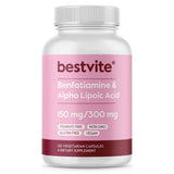 BESTVITE Benfotiamine with Alpha Lipoic Acid capsule bottle front view
