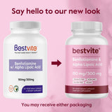 BESTVITE Benfotiamine with Alpha Lipoic Acid capsules in a wellness setting