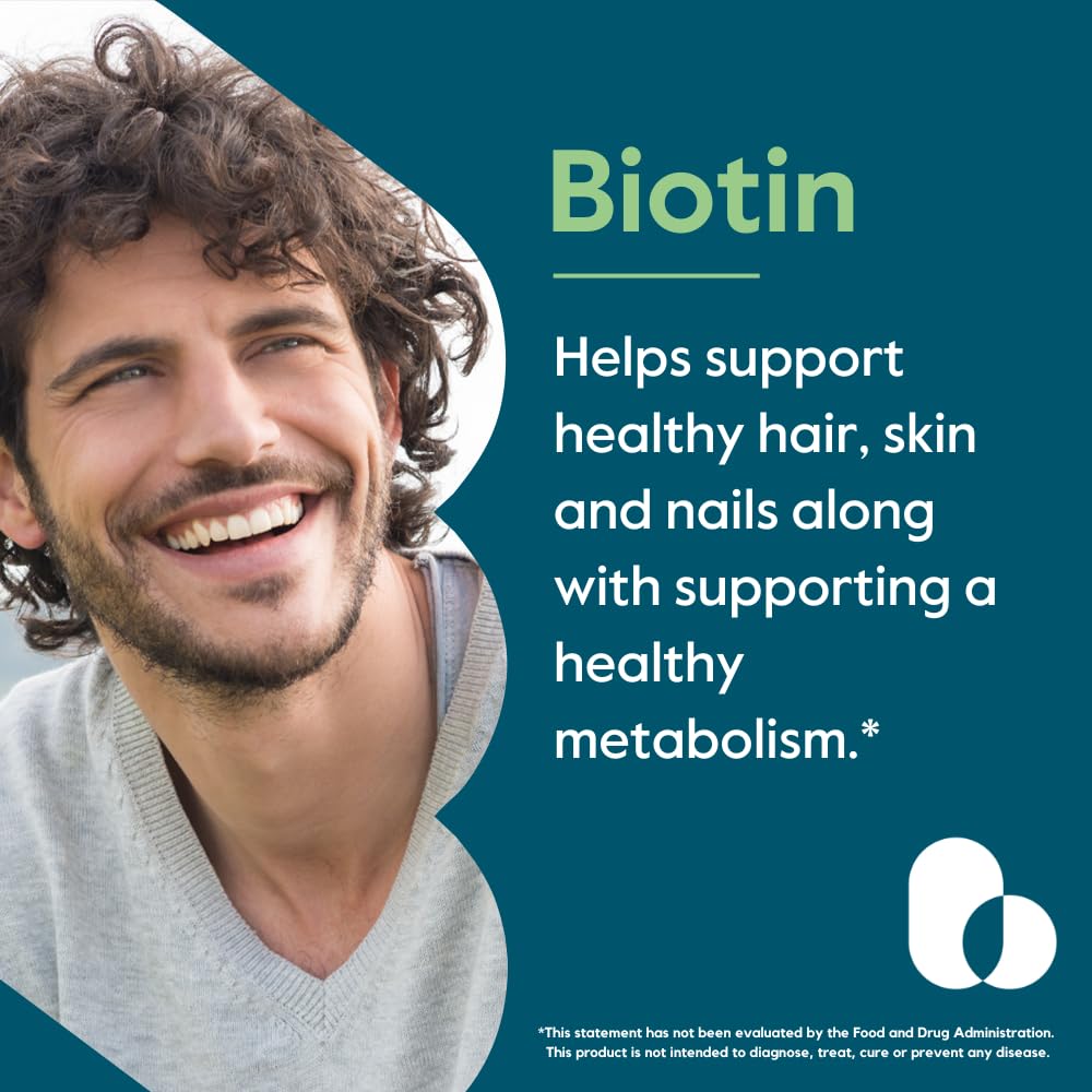 BESTVITE Biotin 10,000 mcg capsules open bottle