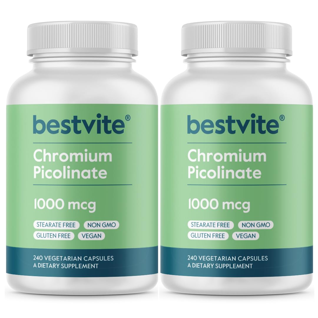 BESTVITE Chromium Picolinate 1000mcg 120 capsules front view