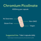 BESTVITE Chromium Picolinate capsules on a wooden table