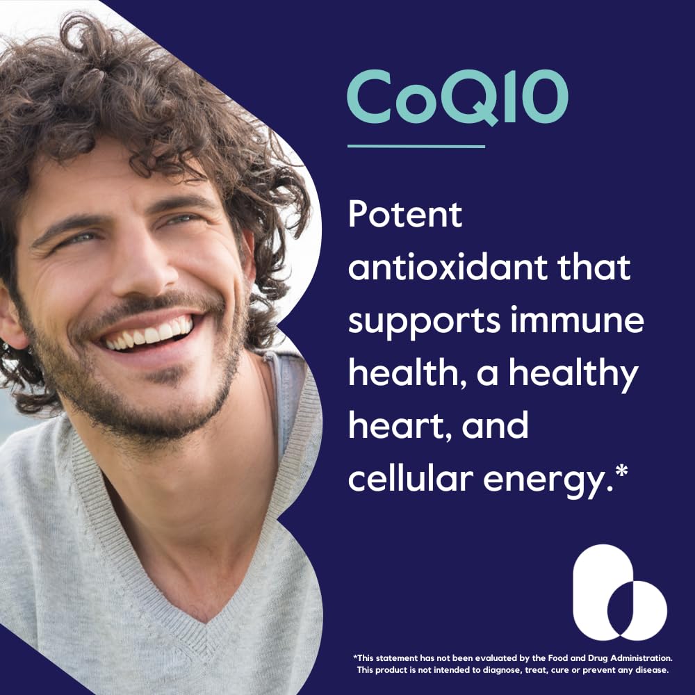 BESTVITE CoQ10 Supplement side view showing capsule details
