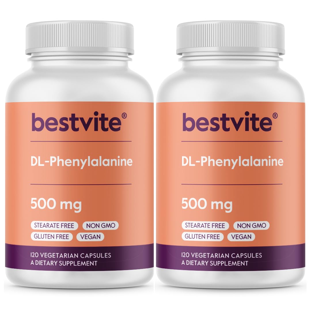 BESTVITE DL-Phenylalanine 500mg capsules front view