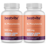BESTVITE DL-Phenylalanine 500mg capsules front view