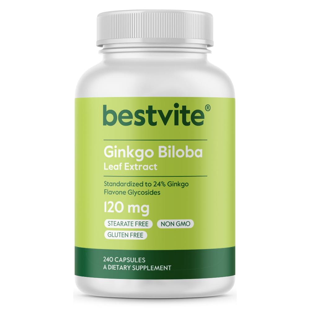 BESTVITE Ginkgo Biloba 120mg Capsules front view