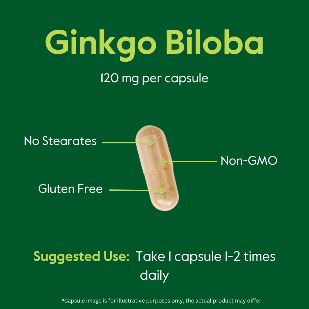 BESTVITE Ginkgo Biloba 120mg Capsules ingredients list