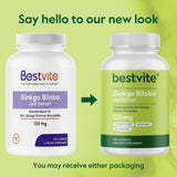 BESTVITE Ginkgo Biloba 120mg Capsules with a glass of water