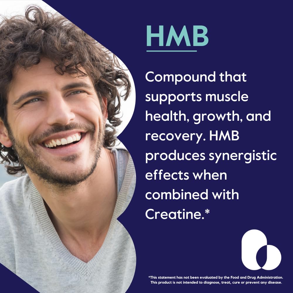 BESTVITE HMB Calcium Supplement 500mg back view with ingredient list