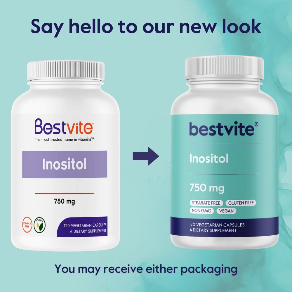 BESTVITE Inositol Capsules 750mg side view