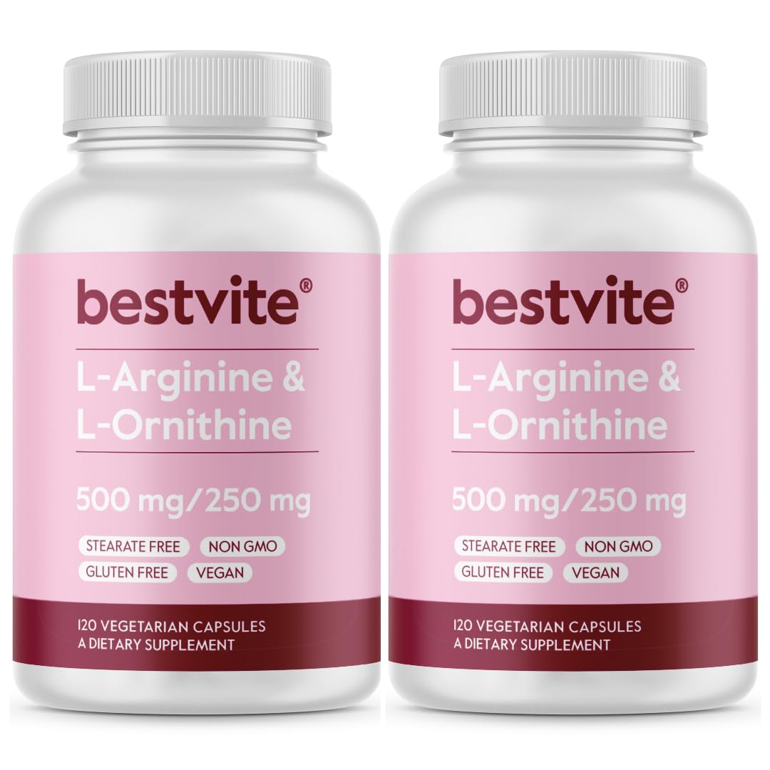 BESTVITE L-Arginine & L-Ornithine Capsules front view