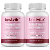 BESTVITE L-Arginine & L-Ornithine Capsules front view