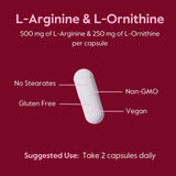 BESTVITE L-Arginine & L-Ornithine capsules with a measuring spoon
