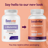 BESTVITE L-Glutamine 500mg bottle with label