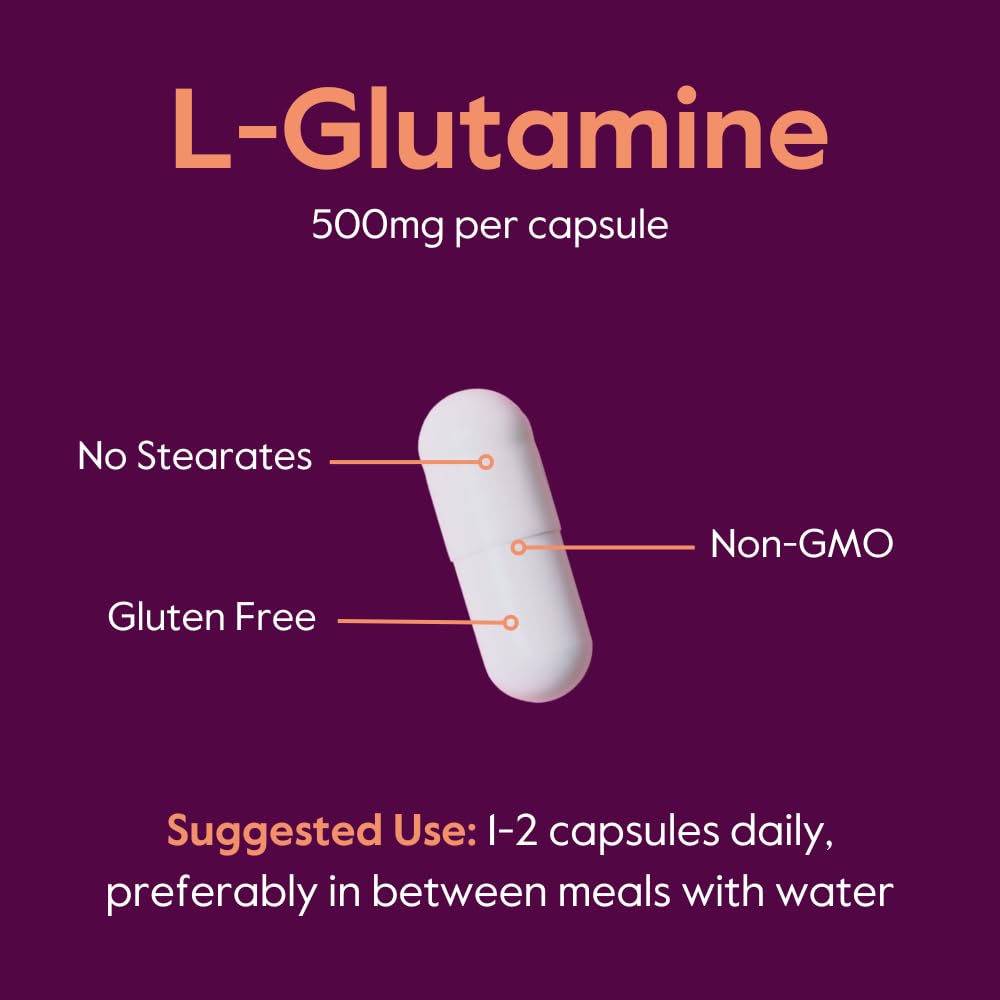 BESTVITE L-Glutamine 500mg capsule in hand