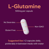 BESTVITE L-Glutamine 500mg capsule in hand