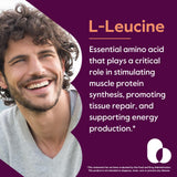 BESTVITE L-Leucine BCAA Supplement 500mg back view