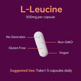 BESTVITE L-Leucine BCAA Supplement 500mg packaging