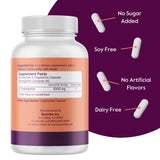 BESTVITE L-Tryptophan 500mg 120 Veg Capsules back view
