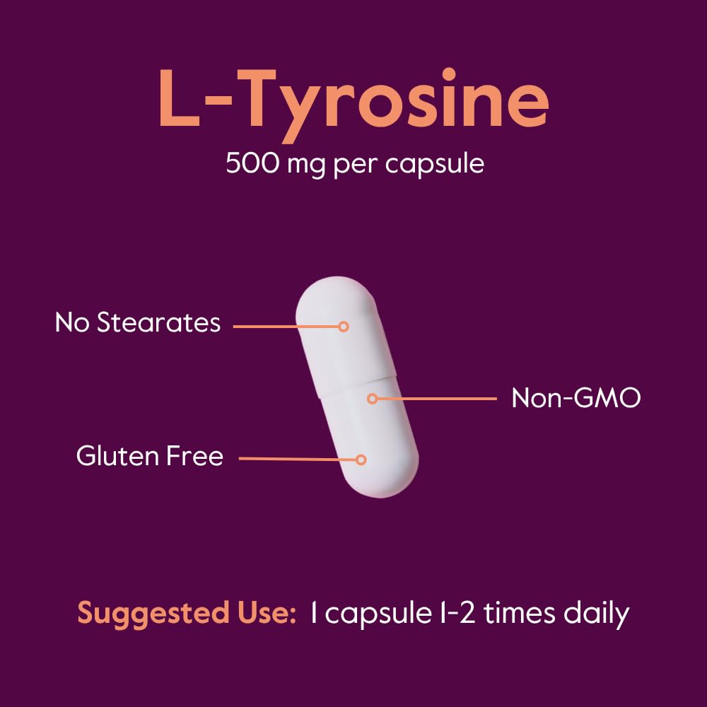 BESTVITE L-Tyrosine 500mg capsules with measuring spoon
