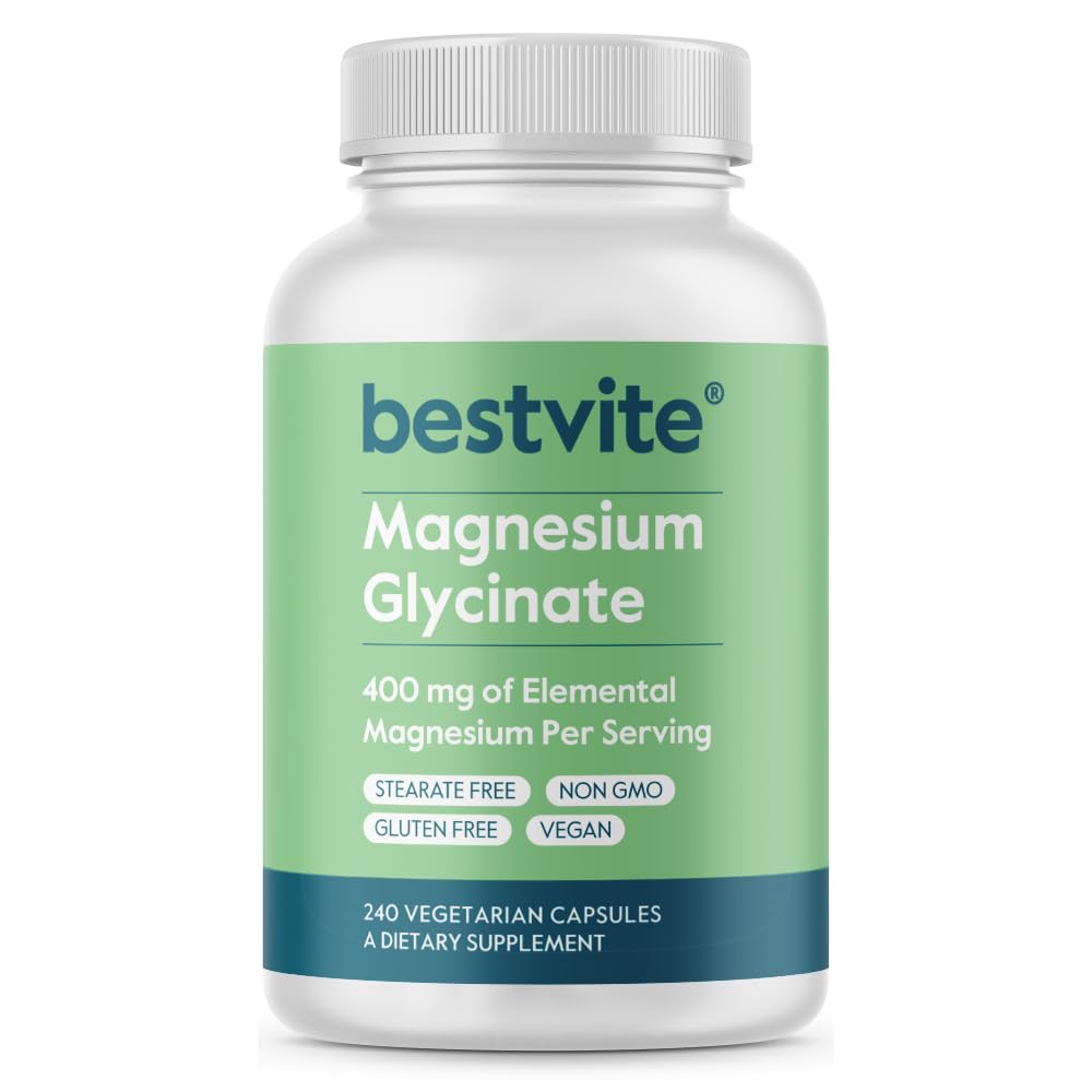 BESTVITE Magnesium Glycinate 400mg capsules front view