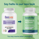 BESTVITE Magnesium Glycinate 400mg capsules in a hand