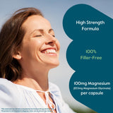 BESTVITE Magnesium Glycinate 400mg capsules on a wooden table