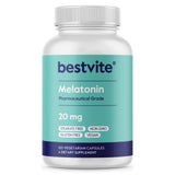 BESTVITE Melatonin 20mg 120 Veg Capsules front view