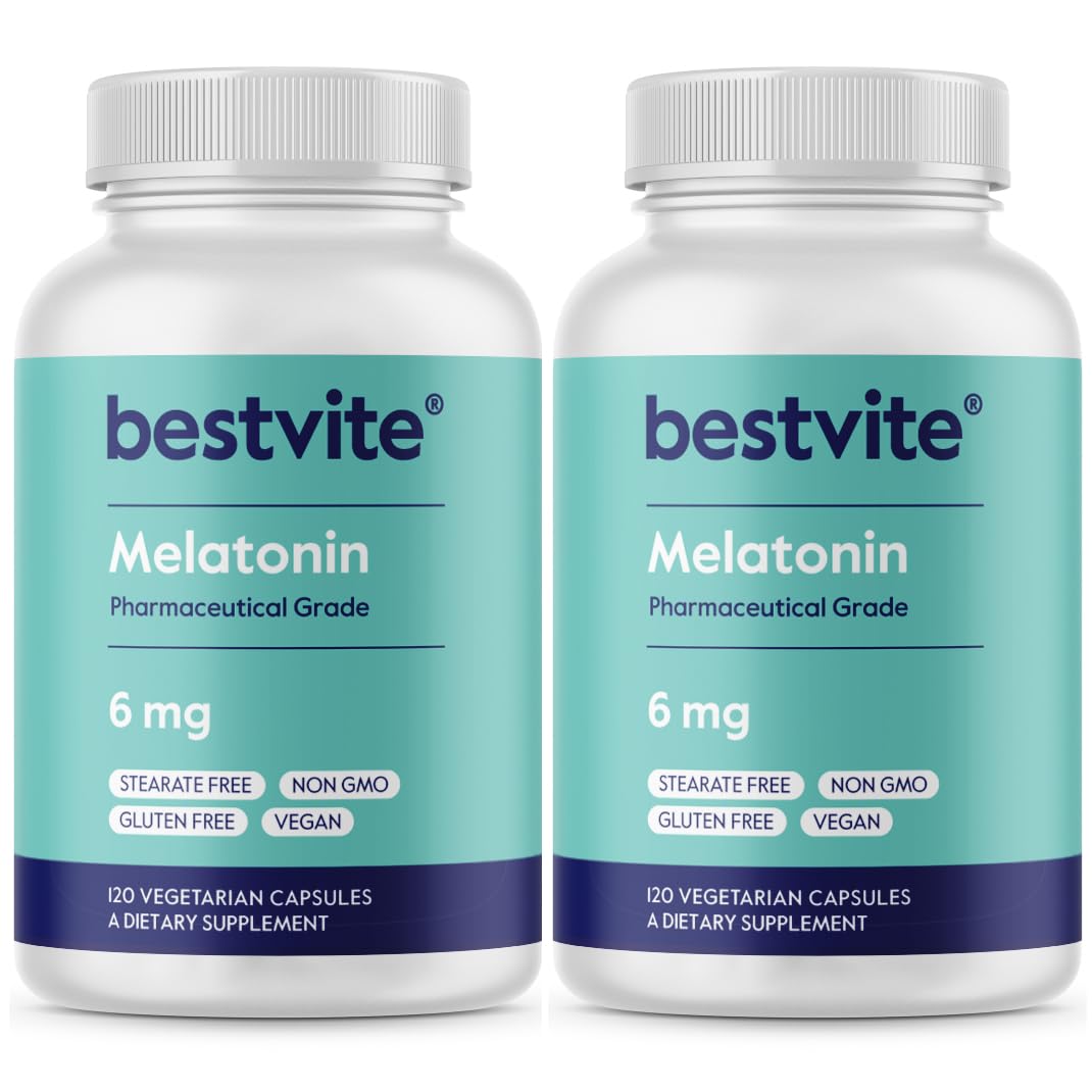 BESTVITE Melatonin 6mg capsules front view