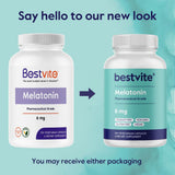 BESTVITE Melatonin 6mg Vegan Capsules with measuring spoon