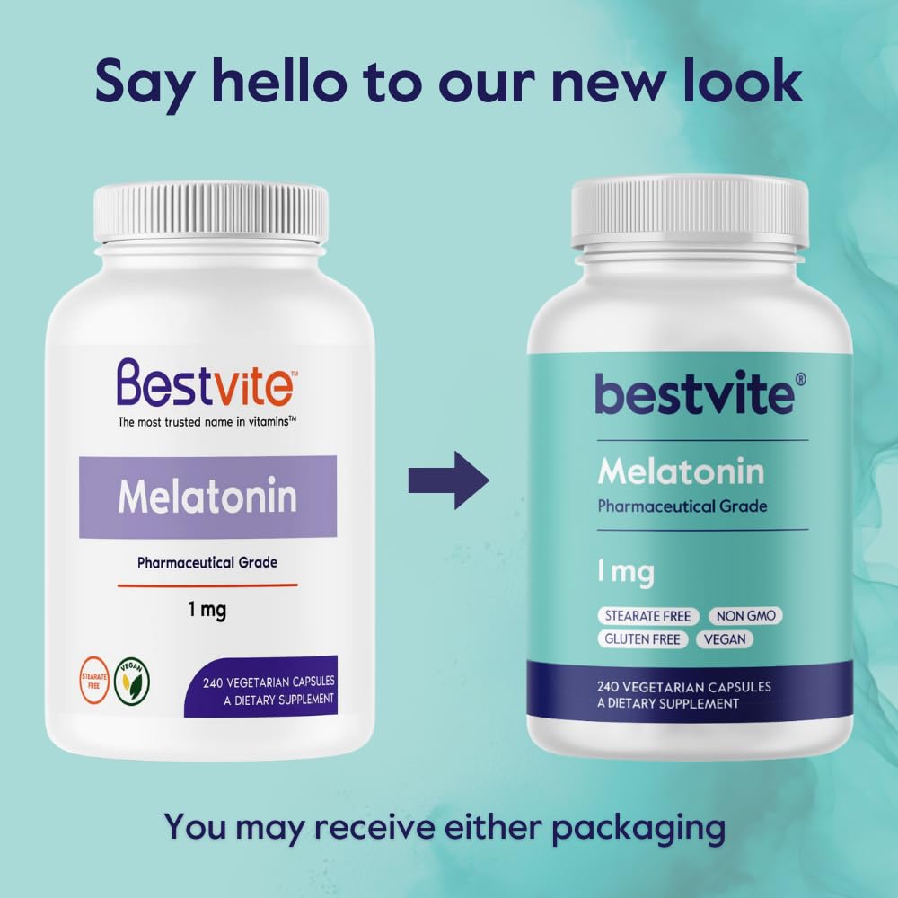 BESTVITE Melatonin Sleep Supplement 1mg lifestyle scene with a book