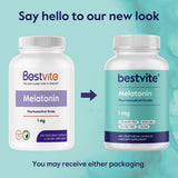 BESTVITE Melatonin Sleep Supplement 1mg lifestyle scene with a book