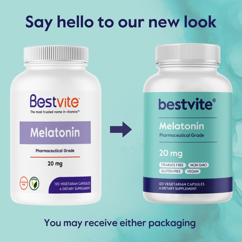 BESTVITE Melatonin Sleep Supplement bottle with a soft background