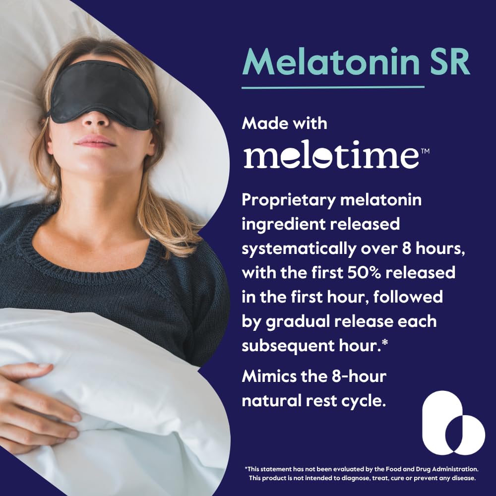 BESTVITE Melatonin SR 5mg 120 Veg Capsules side view