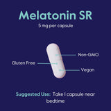 BESTVITE Melatonin SR 5mg bottle on a table