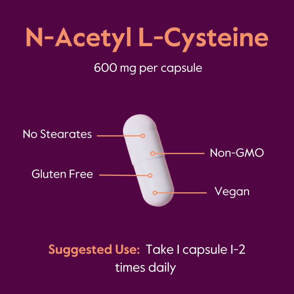 BESTVITE N-Acetyl L-Cysteine 600mg capsules with measuring spoon