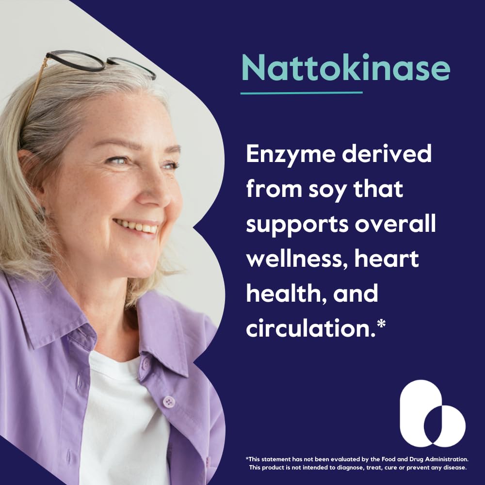 BESTVITE Nattokinase Capsules 100mg back view